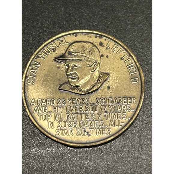 na Other - 1966 STAN MUSIAL St Louis Cardinals Busch Stadium Immortals Coin